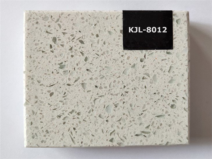 White crystal grain quartz stone slab (2)