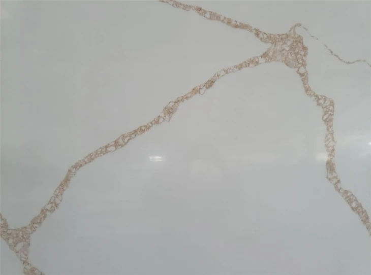 Gold Vein Calacatta Quartz Slab factory